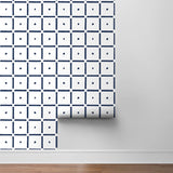 NW39602 check and spot geometric peel and stick wallpaper roll from NextWall