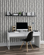 NW39700 Mod chevron peel and stick removable wallpaper desk from NextWall