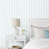 NW39712 Mod chevron peel and stick removable wallpaper bedroom from NextWall
