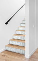 NW39712 Mod chevron peel and stick removable wallpaper stairs from NextWall
