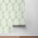 NW39804 palm silhouette coastal peel and stick removable wallpaper roll from NextWall