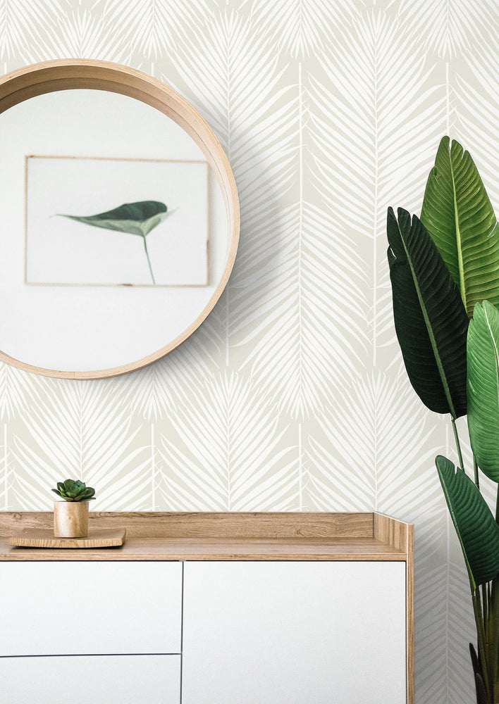 NW39805 palm leaf peel and stick wallpaper decor from NextWall