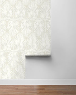 NW39805 palm leaf peel and stick wallpaper roll from NextWall