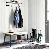 NW39900 wood panel faux peel and stick wallpaper entryway from NextWall