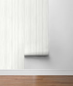 NW39900 wood panel faux peel and stick wallpaper roll from NextWall