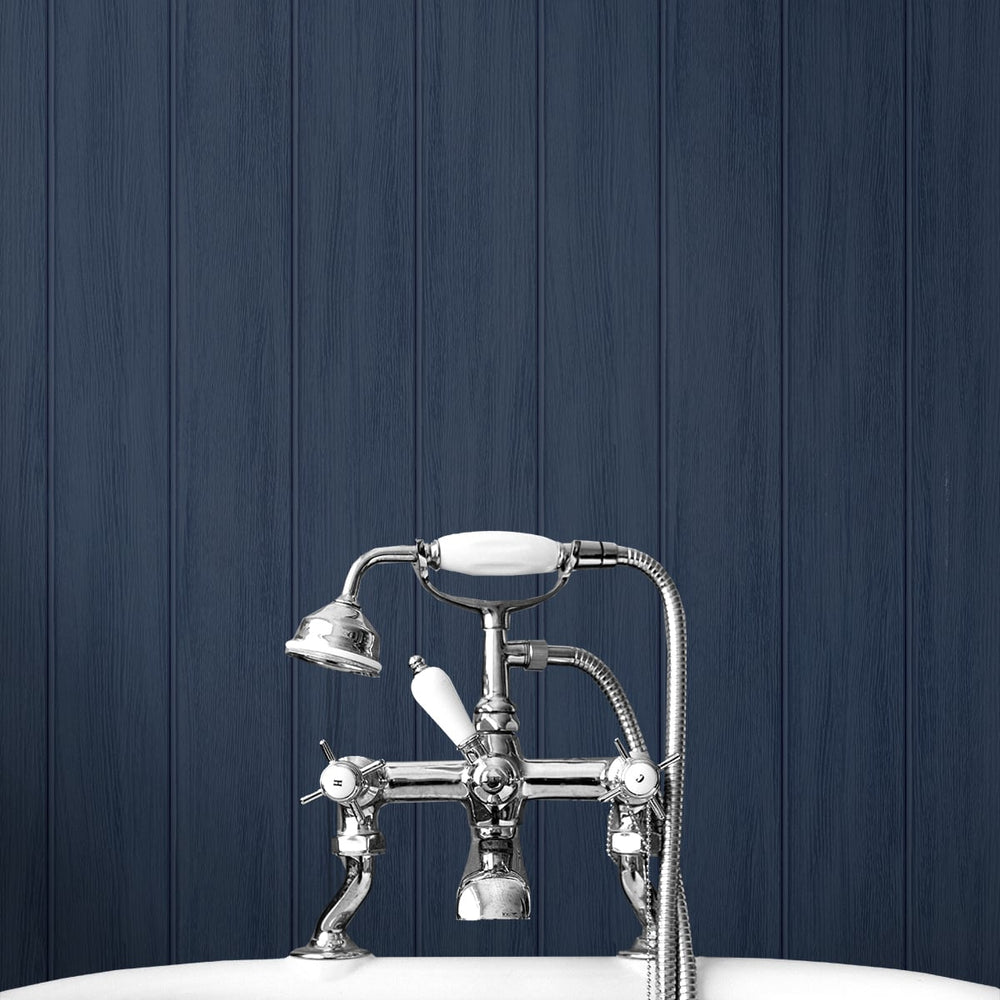 
                  
                    NW39902 wood panel faux peel and stick wallpaper bathroom from NextWall
                  
                
