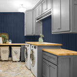 NW39902 wood panel faux peel and stick wallpaper laundry room from NextWall