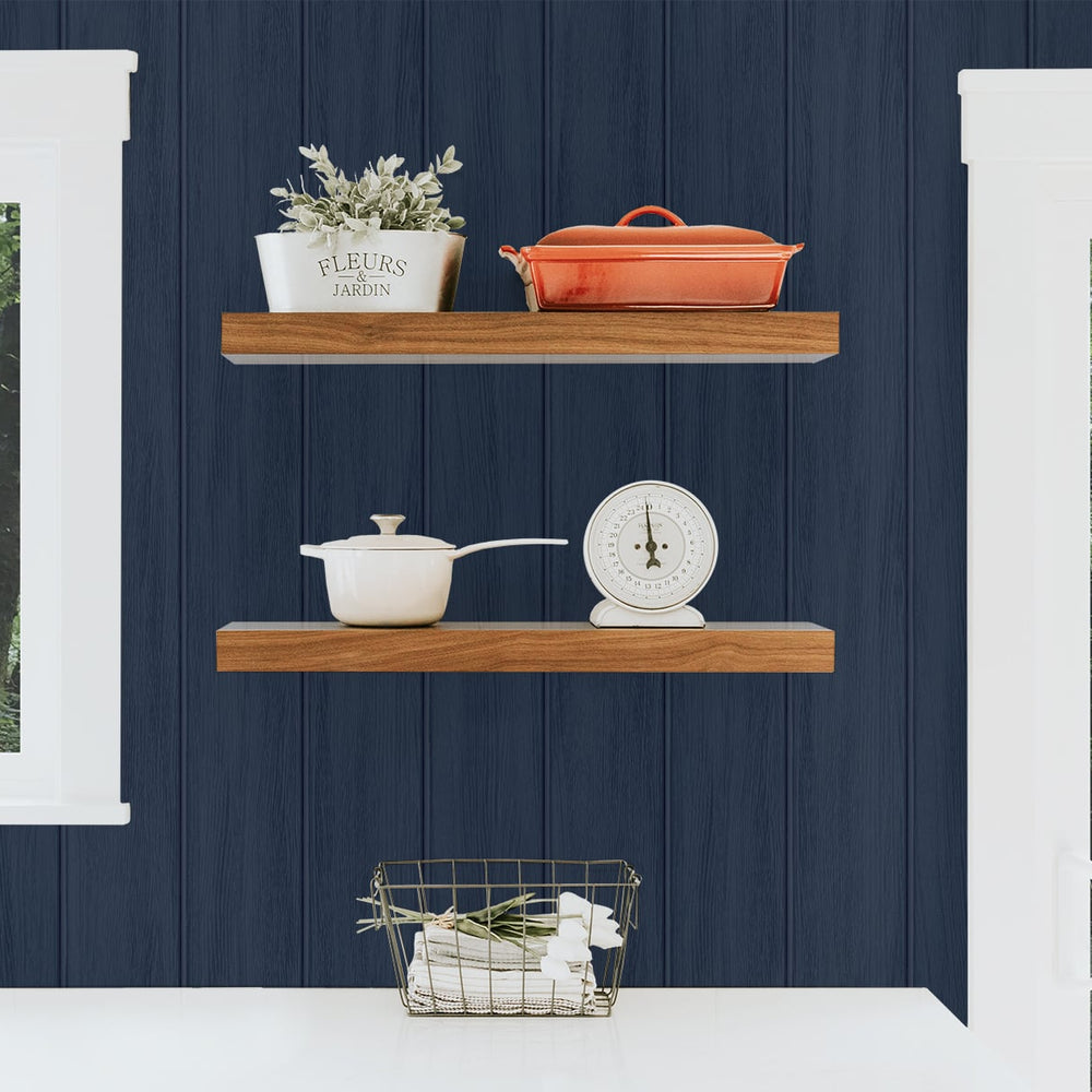 
                  
                    NW39902 wood panel faux peel and stick wallpaper kitchen from NextWall
                  
                