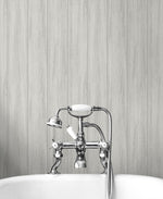 NW39906 wood panel faux peel and stick wallpaper bathroom from NextWall