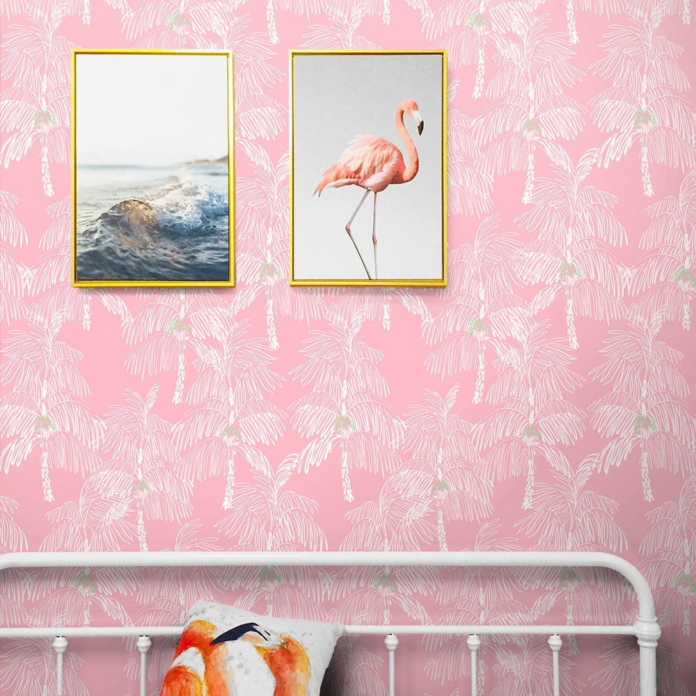
                  
                    NW40001 Palm Beach botanical peel and stick removable wallpaper bedroom from NextWall
                  
                