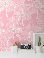 NW40001 Palm Beach botanical peel and stick removable wallpaper decor from NextWall