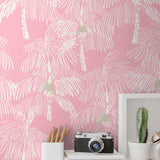 NW40001 Palm Beach botanical peel and stick removable wallpaper decor from NextWall