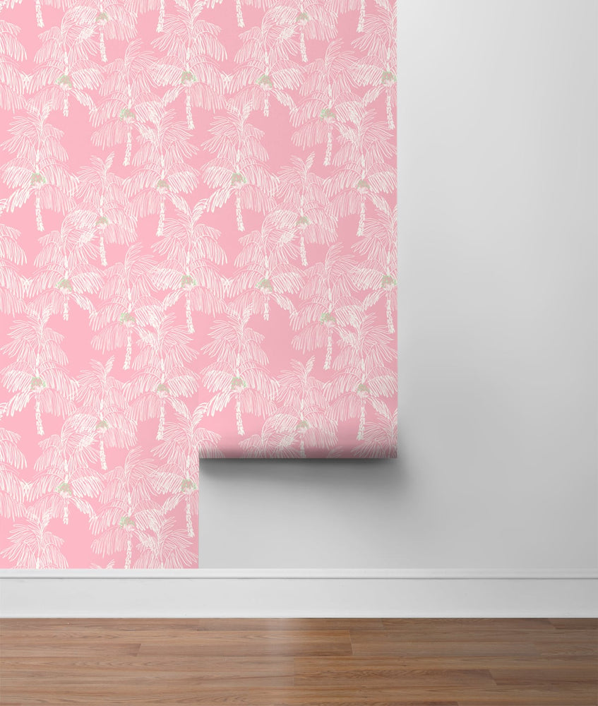 NW40001 Palm Beach botanical peel and stick removable wallpaper roll from NextWall