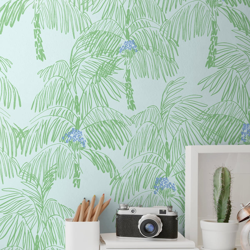 
                  
                    NW40002 Palm Beach botanical peel and stick removable wallpaper decor from NextWall
                  
                