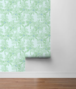 NW40002 Palm Beach botanical peel and stick removable wallpaper roll from NextWall