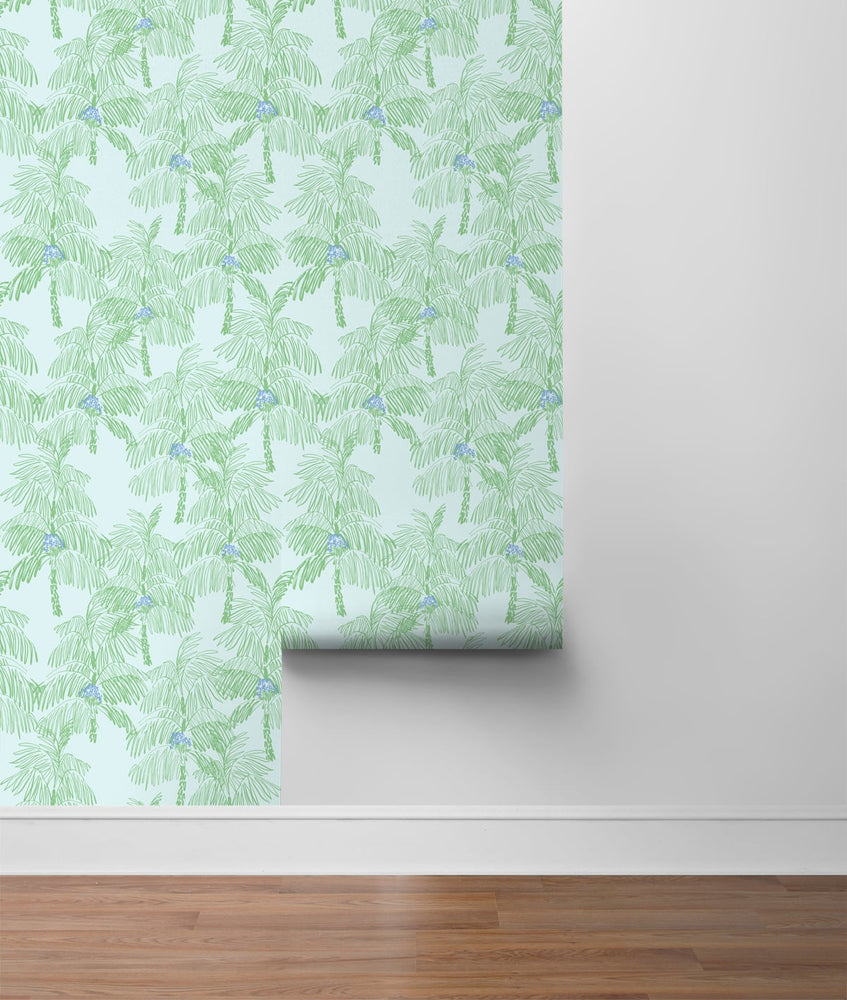 NW40002 Palm Beach botanical peel and stick removable wallpaper roll from NextWall