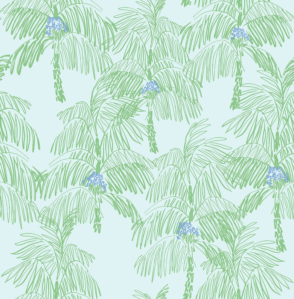 NW40002 Palm Beach botanical peel and stick removable wallpaper from NextWall
