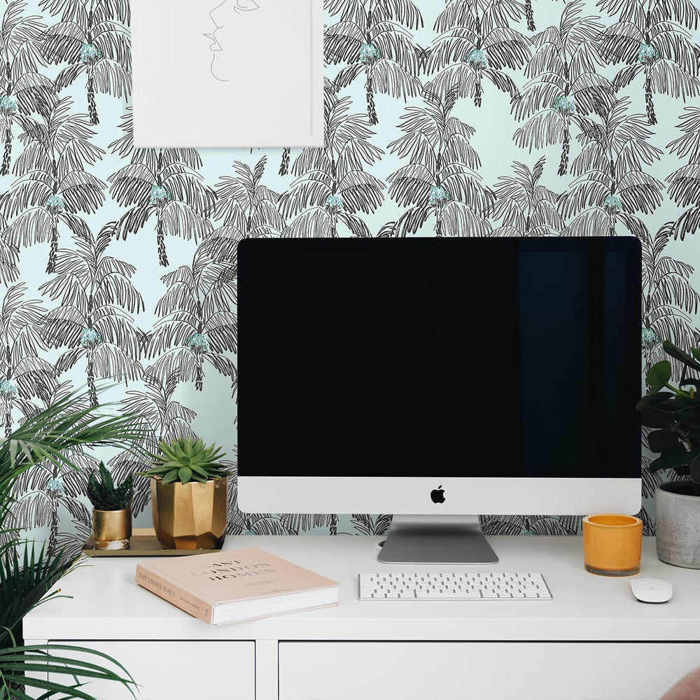 
                  
                    NW40012 Palm Beach botanical peel and stick removable wallpaper office from NextWall
                  
                