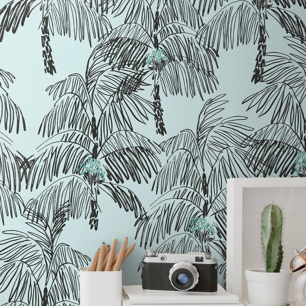 
                  
                    NW40012 Palm Beach botanical peel and stick removable wallpaper decor from NextWall
                  
                