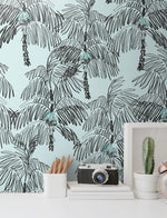 NW40012 Palm Beach botanical peel and stick removable wallpaper decor from NextWall