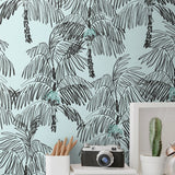 NW40012 Palm Beach botanical peel and stick removable wallpaper decor from NextWall