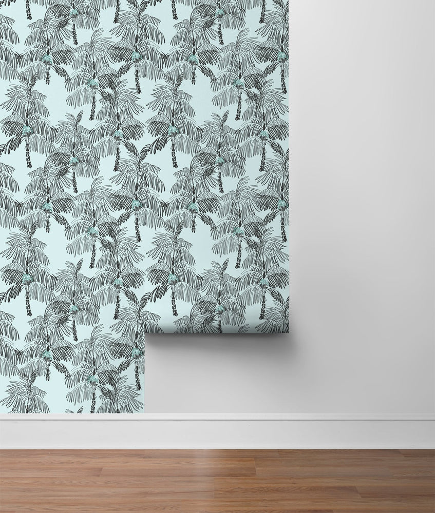 NW40012 Palm Beach botanical peel and stick removable wallpaper roll from NextWall