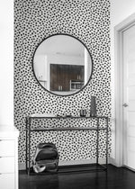 NW40100 dash abstract polka dot peel and stick removable wallpaper entryway from NextWall