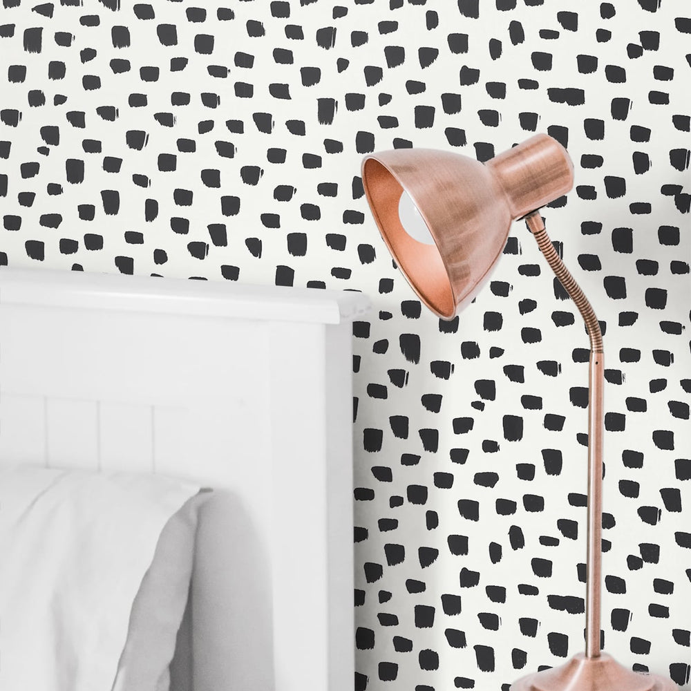 
                  
                    NW40100 dash abstract polka dot peel and stick removable wallpaper bedroom from NextWall
                  
                