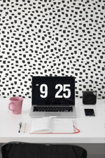 NW40100 dash abstract polka dot peel and stick removable wallpaper office from NextWall