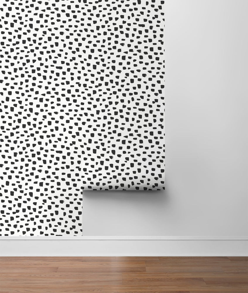 NW40100 dash abstract polka dot peel and stick removable wallpaper roll from NextWall