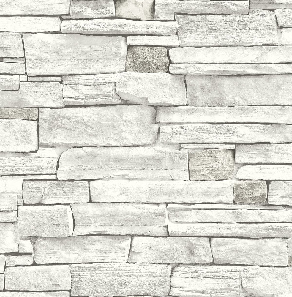 NW40200 faux stacked stone peel and stick wallpaper from NextWall