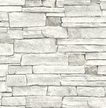NW40200 faux stacked stone peel and stick wallpaper from NextWall