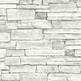 NW40200 faux stacked stone peel and stick wallpaper from NextWall