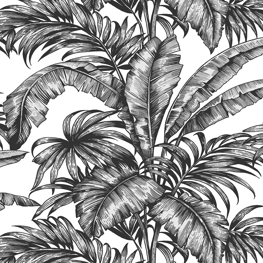 NW40400 palm jungle premium peel and stick removable wallpaper from NextWall