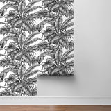 NW40400 palm jungle premium peel and stick removable wallpaper roll from NextWall