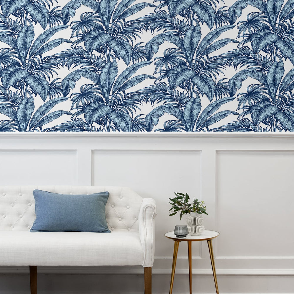 
                  
                    NW40402 palm jungle premium peel and stick entryway removable wallpaper from NextWall
                  
                