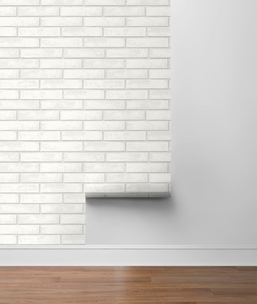 NW40600 monarch brick premium peel and stick wallpaper roll from NextWall