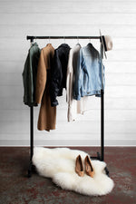 NW40700 woodgrain peel and stick removable wallpaper closet from NextWall
