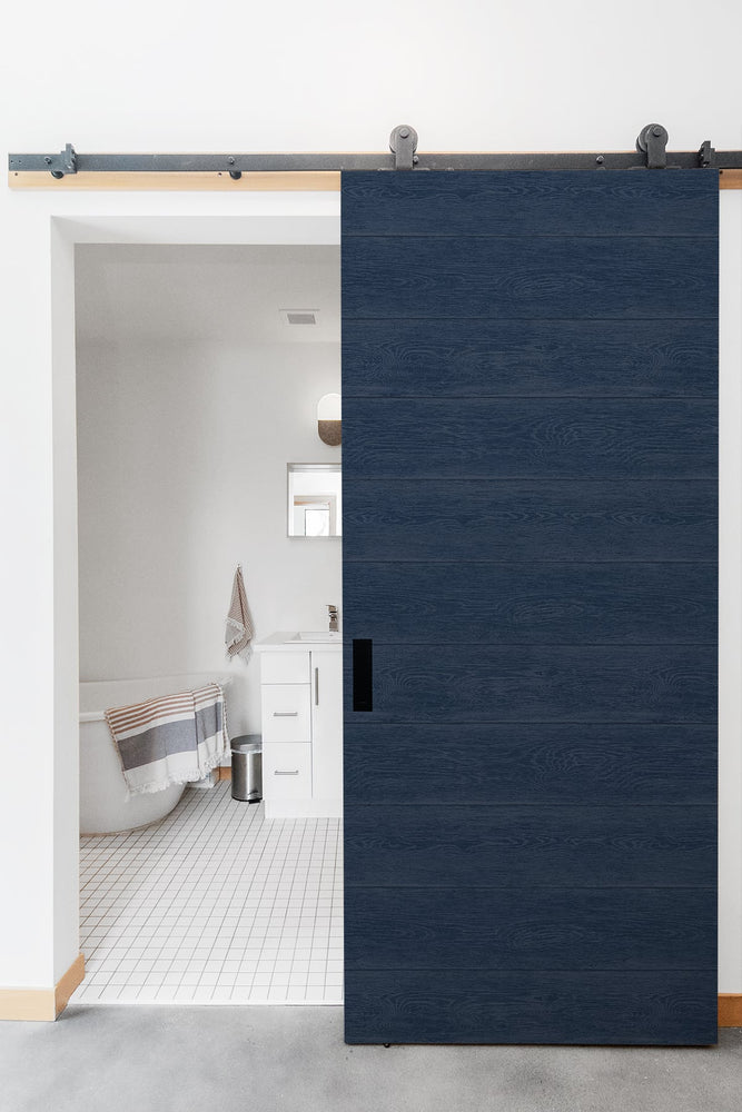 NW40702 woodgrain peel and stick removable wallpaper door from NextWall