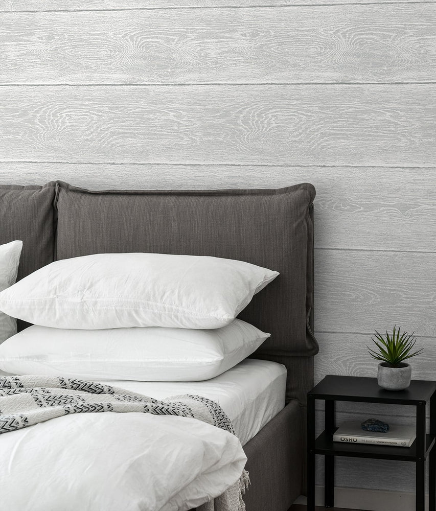 NW40708 woodgrain peel and stick removable wallpaper bedroom from NextWall