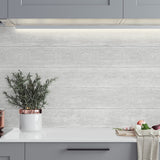NW40708 woodgrain peel and stick removable wallpaper backsplash from NextWall