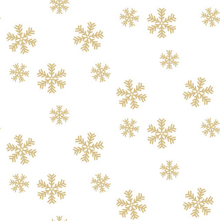 NW41005 metallic gold snowflakes Christmas peel and stick wallpaper from NextWall