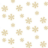 NW41005 metallic gold snowflakes Christmas peel and stick wallpaper from NextWall