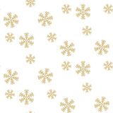 NW41005 metallic gold snowflakes Christmas peel and stick wallpaper from NextWall