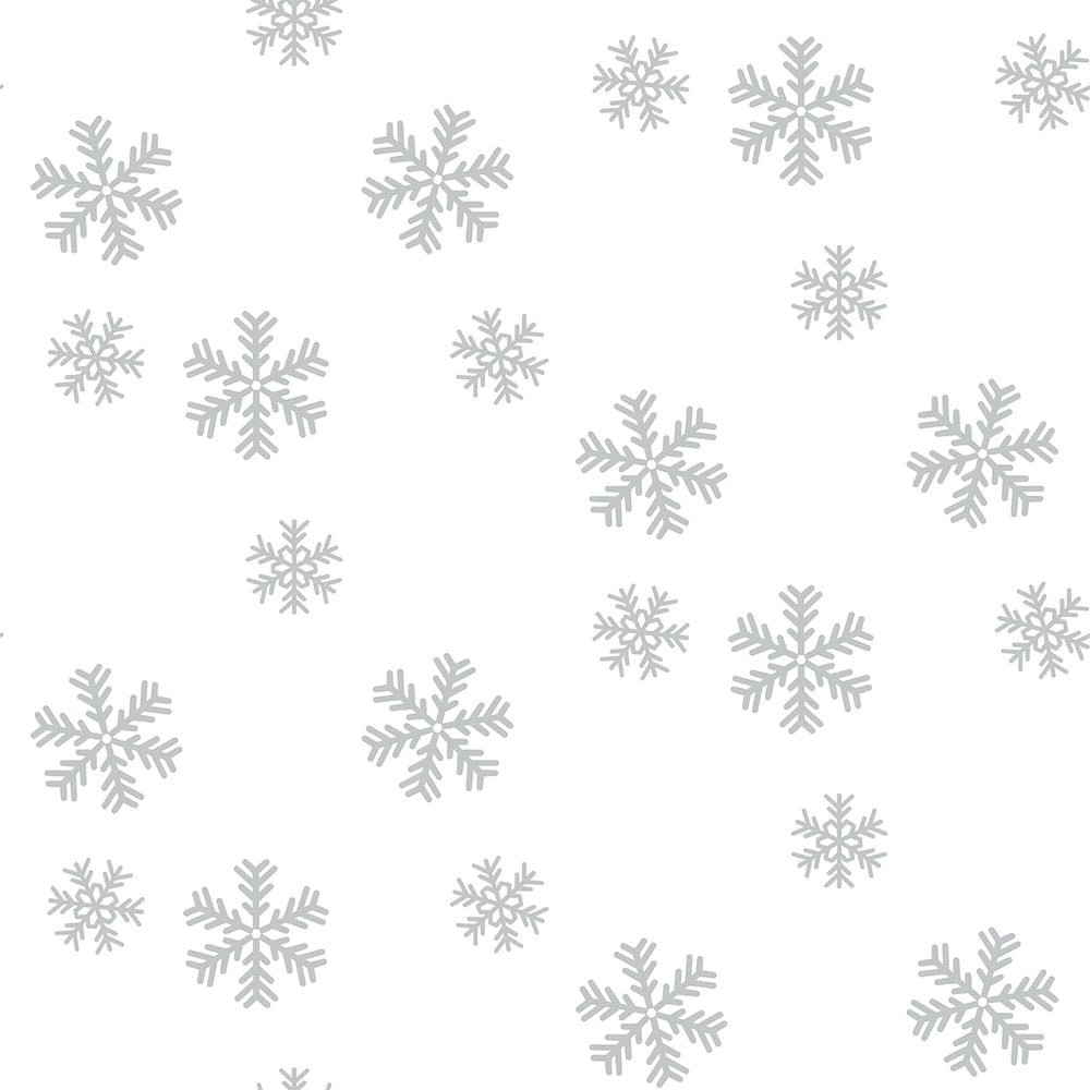 
                  
                    NW41008 metallic silver snowflakes Christmas peel and stick wallpaper from NextWall
                  
                