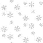 NW41008 metallic silver snowflakes Christmas peel and stick wallpaper from NextWall