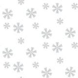 NW41008 metallic silver snowflakes Christmas peel and stick wallpaper from NextWall