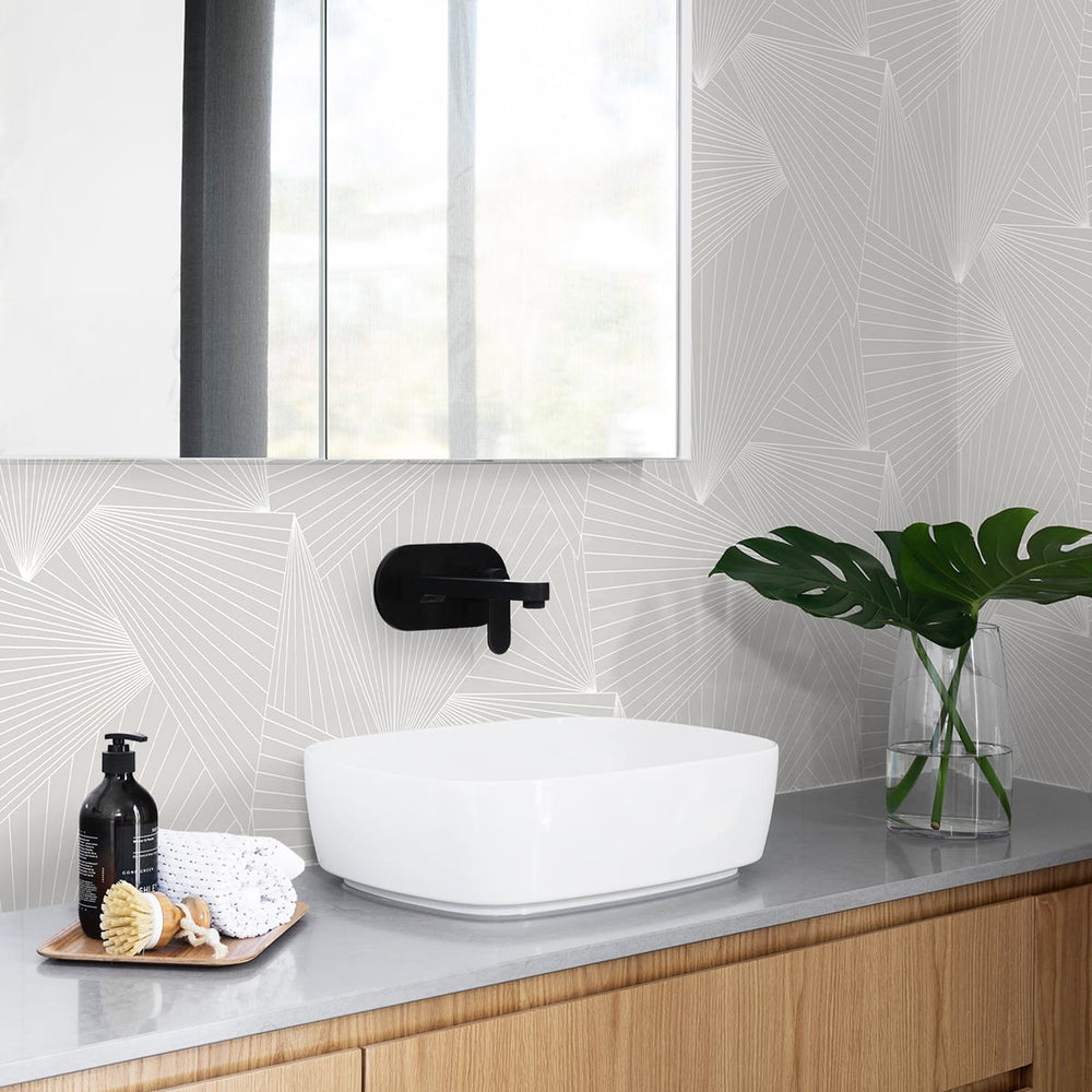 
                  
                    NW41308 ray geo geometric peel and stick removable wallpaper bathroom from NextWall
                  
                