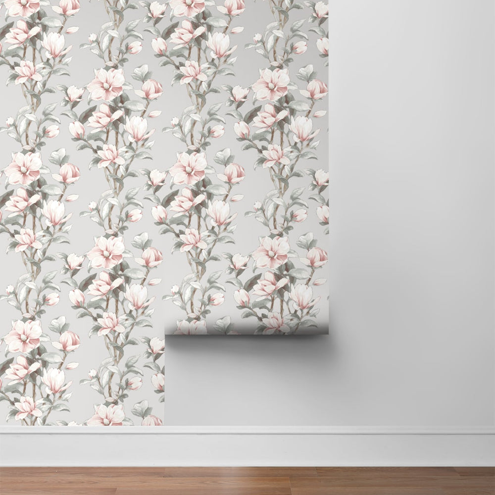 
                  
                    NW41401 magnolia floral peel and stick removable wallpaper roll from NextWall
                  
                