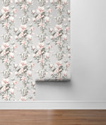 NW41401 magnolia floral peel and stick removable wallpaper roll from NextWall